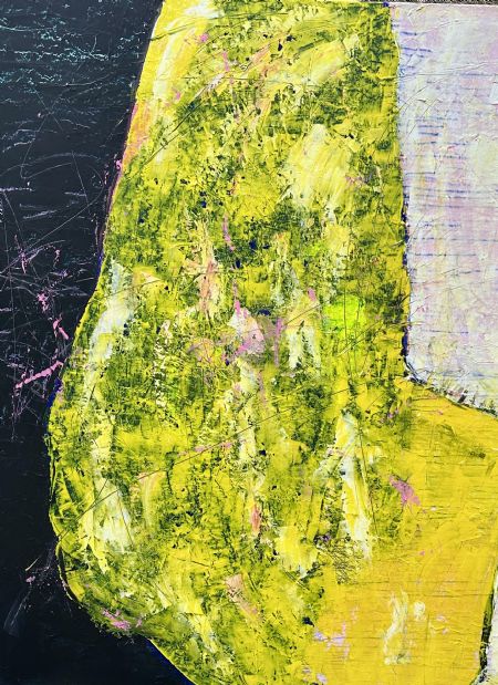 Akryl maleri Sunshine 2 af Inge Thøgersen malet i 2026