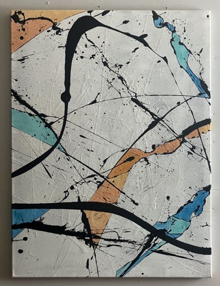 Akryl maleri Nr 450 af kim sommer malet i 2026