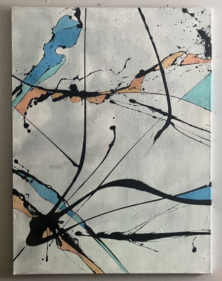 Akryl maleri Nr 410 af kim sommer malet i 2026