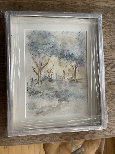 Akvarel maleri Birgitta Caldegren af Peter Ilsted malet i 