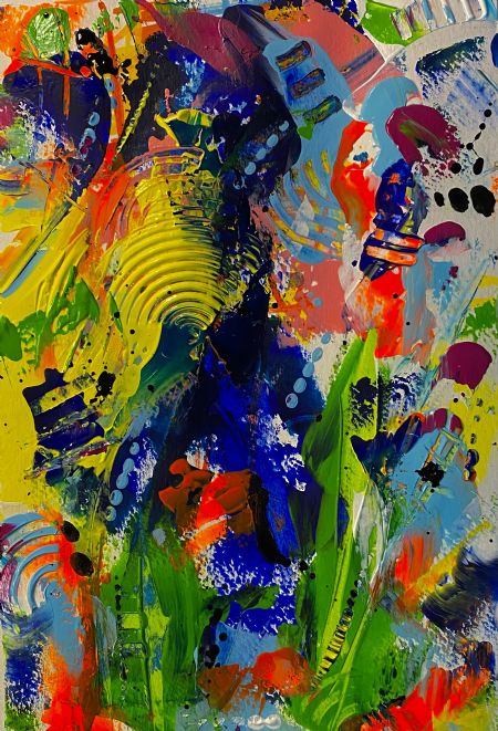 Akryl maleri Unika 34 af Per Jensen malet i 2026