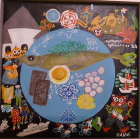  maleri Postkort fra Bornholm af Hanni Rossenell malet i 2021