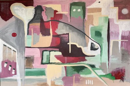 Akryl maleri Love af Alexia Røper malet i 2026