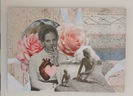 Blandede medier maleri Zero missteps, en hyldest af Mie E malet i 2026