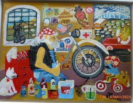 Akryl maleri Generationsskifte er på vej af Hanni Rossenell malet i 2023