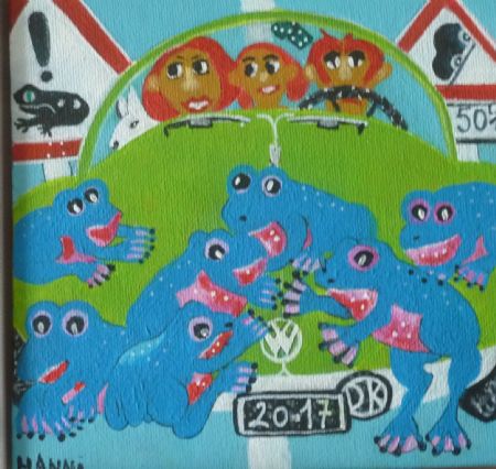  maleri Tudser kommer i flok af Hanni Rossenell malet i 2017