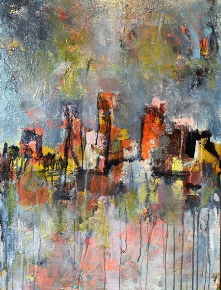 Akryl maleri Abstraktion. af Henrik Diget Thomsen malet i 2024