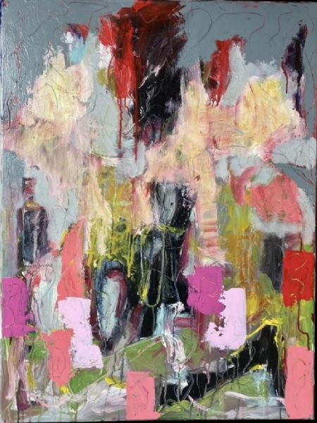 Akryl maleri Abstraktion. af Henrik Diget Thomsen malet i 2025