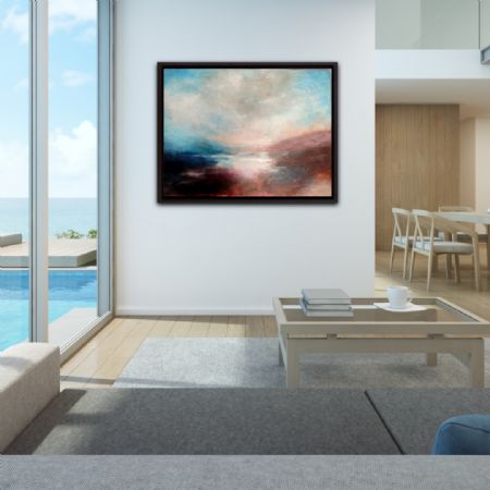 Akryl maleri Stillness in motion af Karina Døj malet i 2025