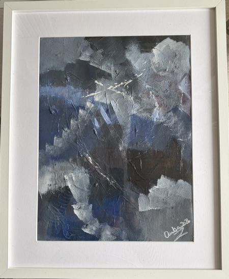 Akryl maleri “Lysbrud” af Anette Bangsgaard malet i 2026