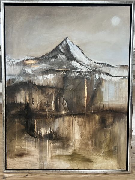 Akvarel maleri Misty Nature No.1 af Pernille Eriksen malet i 2026