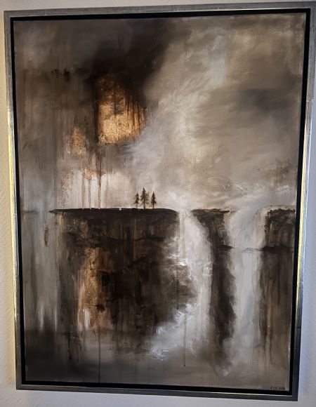 Akryl maleri Misty Nature No.2 af Pernille Eriksen malet i 2026