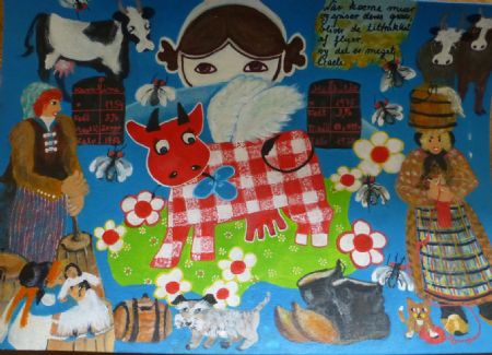 Akryl maleri Mathilde af Hanni Rossenell malet i 2021