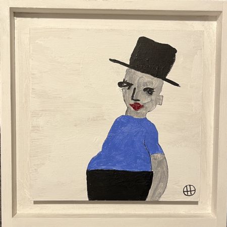 Akryl maleri Er der mon nogen der ser mig? af Helle Olesen malet i 2026