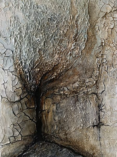 Blandede medier maleri Abstraktion 2.0 af Gudrun Anette Andersen malet i 2026