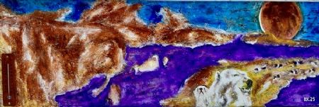 Olie maleri Kloden under Pres! af Ole Vinther malet i 2025