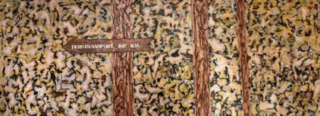 Olie maleri Kloden under Pres! Dyretransporten. No. 7 (7) af Ole Vinther malet i 2026