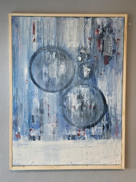 Akryl maleri Fællesskaber af Freja Ludvigsen malet i 2025