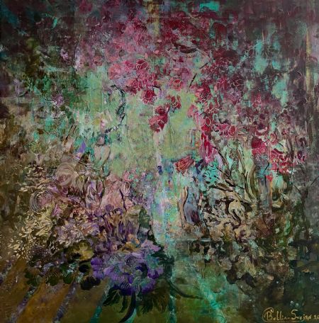 Akryl maleri Erindringsrum af Bettina Svejsø malet i 2025