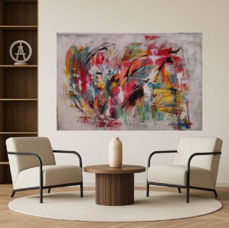 Akryl maleri Maleri 1. af Linda Rubinke malet i 2026