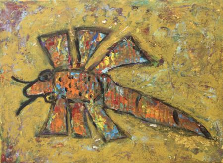 Akryl maleri Unavngivet af Ove Hansen malet i 2026