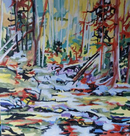 Akryl maleri Abstraktion af Mariann Jørgensen malet i 2026