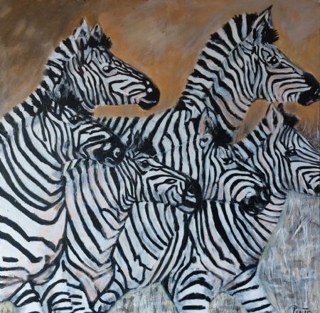 Akryl maleri Aften på savannen af Mariann Jørgensen malet i 2026