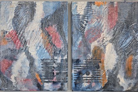 Akryl maleri Fuld power (2 billeder sælges samlet) af Freja Ludvigsen malet i 2026