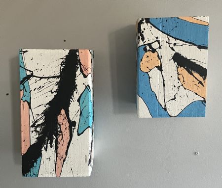 Akryl maleri Nr 55 af kim sommer malet i 2026