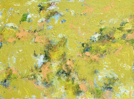 Akryl maleri The sun is happy af Inge Thøgersen malet i 2026