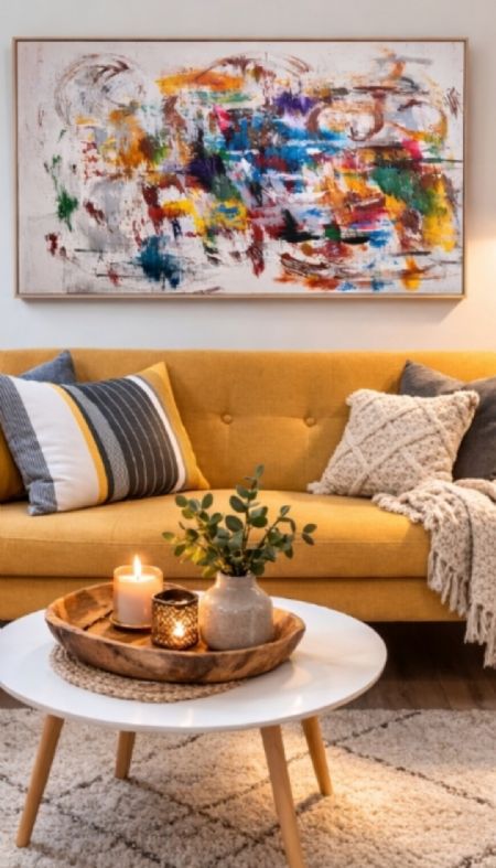 Akryl maleri Abstrakt no 1 af Linda Rubinke malet i 2026