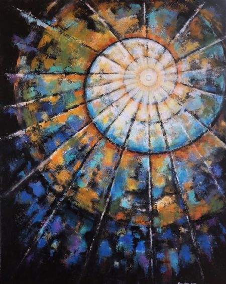 Akryl maleri Starchild af Eva Vith Christensen malet i 2024