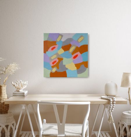 Akryl maleri Pastelspil af Steen Anker malet i 2026