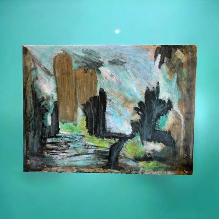 Akryl maleri Erindring om et sted. af Anna Grethe Søgaard malet i 2026