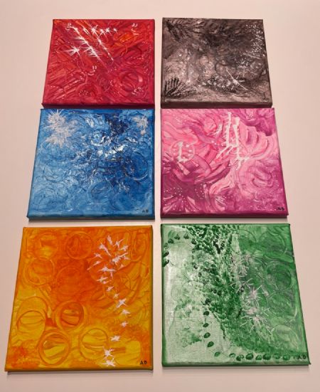 Akryl maleri Different Nerves af Anita Dynd malet i 2026