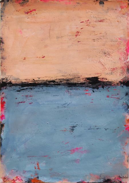 Blandede medier maleri Nr. 1 af Gitte Barlev malet i 2025