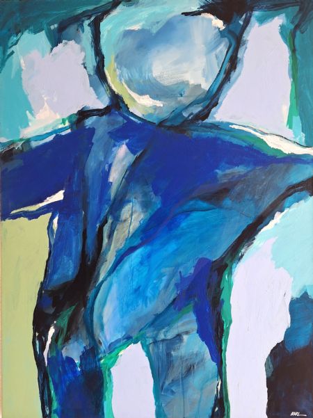 Akryl maleri 09-26 af Karl Hedeager Madsen malet i 2026