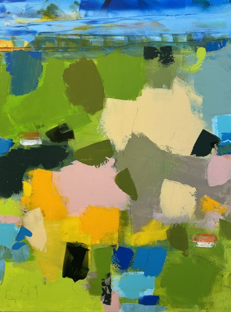 Akryl maleri Landskab af Jørgen Jungersted malet i 2026