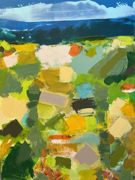 Akryl maleri Landskab af Jørgen Jungersted malet i 2026