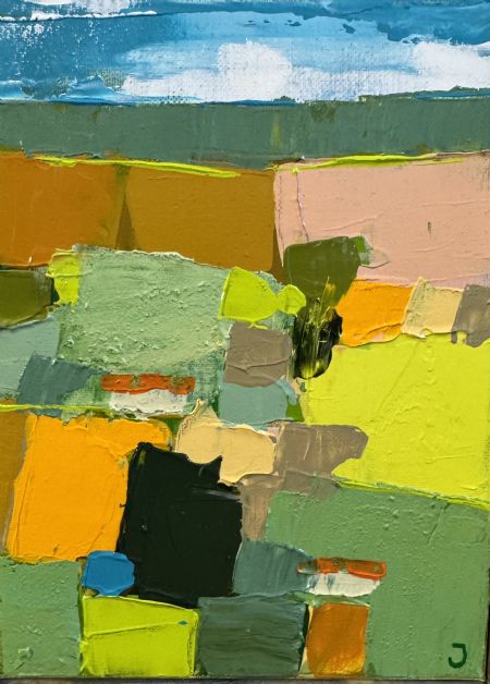 Akryl maleri Landskab af Jørgen Jungersted malet i 2025