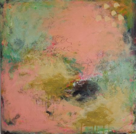 Blandede medier maleri Nr. 4 af Gitte Barlev malet i 2025