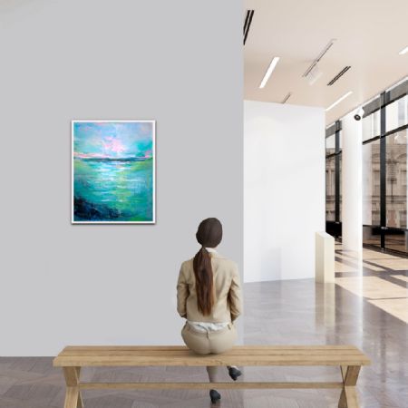 Akryl maleri What a view af Karina Døj malet i 2026