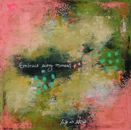 Blandede medier maleri Nr. 5 af Gitte Barlev malet i 2025