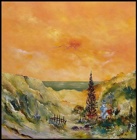 Akryl maleri Tanker og drømme af Atelier Olsson - Kurt Olsson malet i 2026