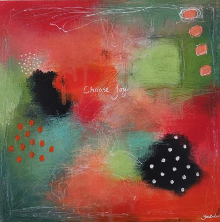 Blandede medier maleri Nr. 7 af Gitte Barlev malet i 2025