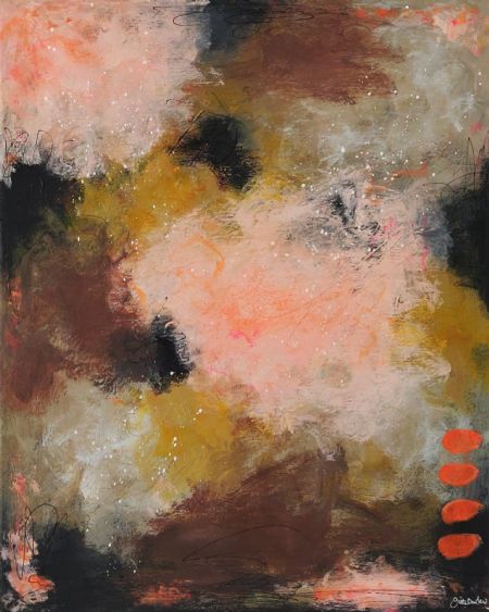 Blandede medier maleri Nr. 11 af Gitte Barlev malet i 2025