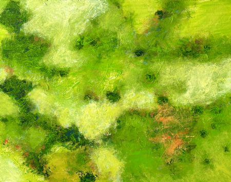 Akryl maleri Spring and joy af Inge Thøgersen malet i 2026