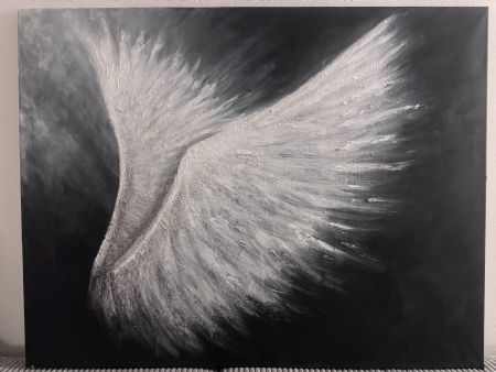 Akryl maleri Wings of life 2 af Aga Luta malet i 2025