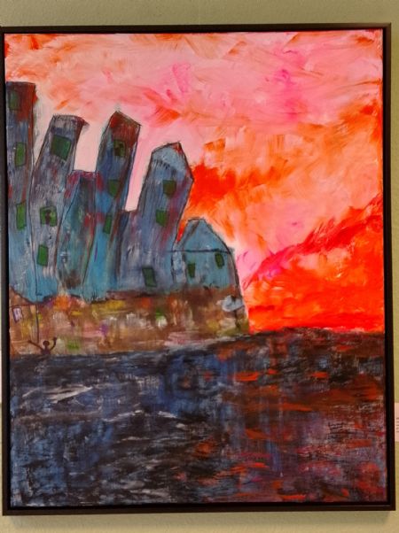 Akryl maleri Manifest-Ensom af Henrik Anker Vej Sørensen malet i 2026