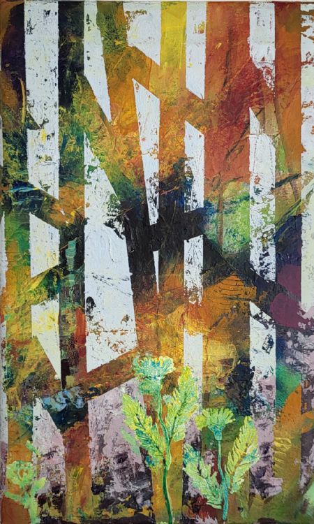 Akryl maleri En stor familie af Ruth Christiansen malet i 2026